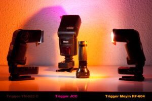 3 triggers de distintos fabricantes disparando simultaneamente