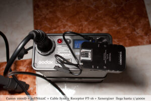 1000D + 2x YN622C + Cable Sync + Xenergizer