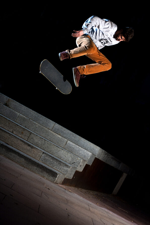 Sesión skate con flashes